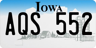 IA license plate AQS552
