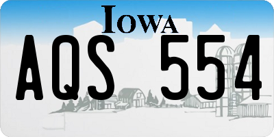 IA license plate AQS554