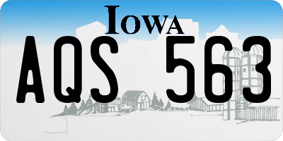 IA license plate AQS563