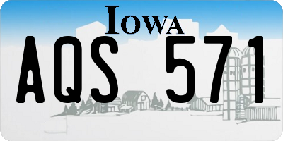 IA license plate AQS571