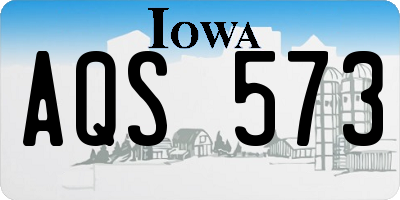 IA license plate AQS573