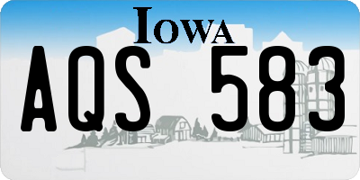 IA license plate AQS583