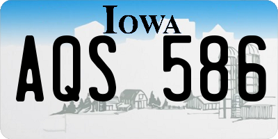 IA license plate AQS586