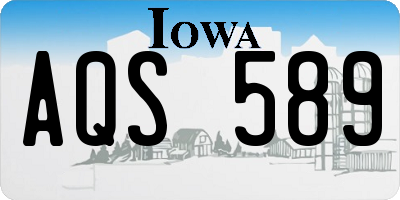 IA license plate AQS589