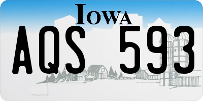 IA license plate AQS593