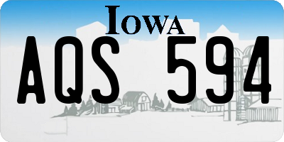 IA license plate AQS594