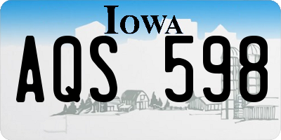 IA license plate AQS598