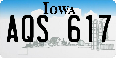 IA license plate AQS617