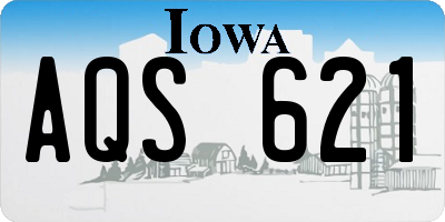 IA license plate AQS621