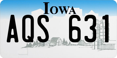 IA license plate AQS631