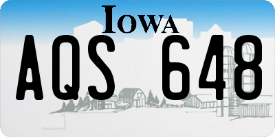 IA license plate AQS648