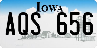 IA license plate AQS656