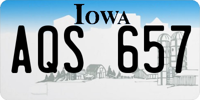 IA license plate AQS657