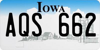 IA license plate AQS662