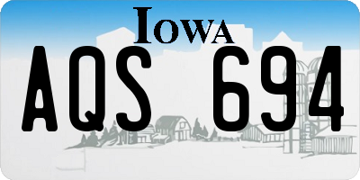IA license plate AQS694