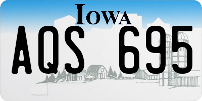 IA license plate AQS695