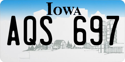 IA license plate AQS697
