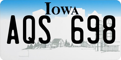 IA license plate AQS698