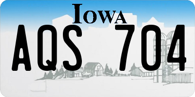 IA license plate AQS704