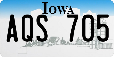 IA license plate AQS705