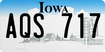 IA license plate AQS717