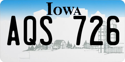 IA license plate AQS726