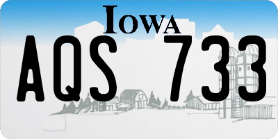 IA license plate AQS733