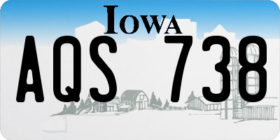IA license plate AQS738