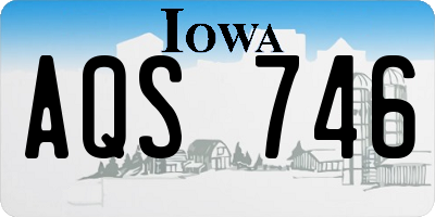 IA license plate AQS746