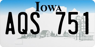 IA license plate AQS751