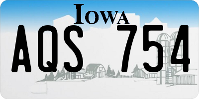 IA license plate AQS754