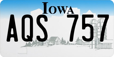 IA license plate AQS757