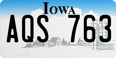 IA license plate AQS763