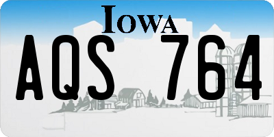 IA license plate AQS764