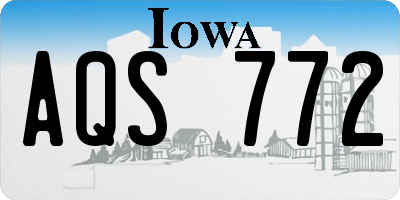 IA license plate AQS772