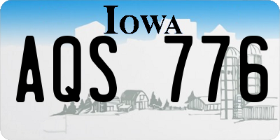 IA license plate AQS776