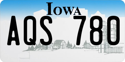 IA license plate AQS780