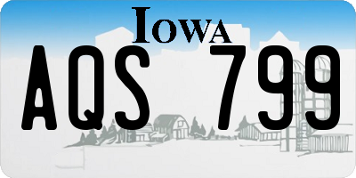 IA license plate AQS799