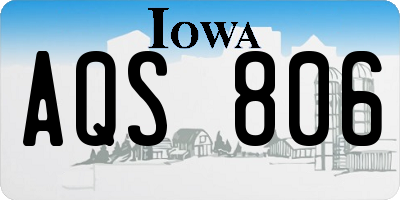 IA license plate AQS806