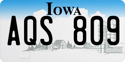 IA license plate AQS809