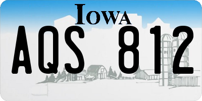 IA license plate AQS812