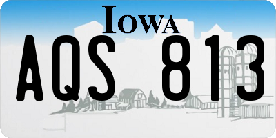 IA license plate AQS813