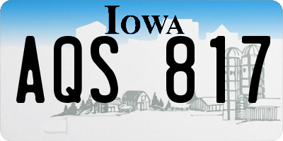 IA license plate AQS817