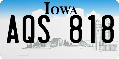 IA license plate AQS818