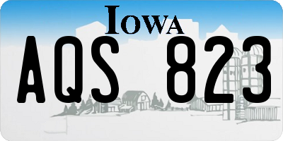 IA license plate AQS823