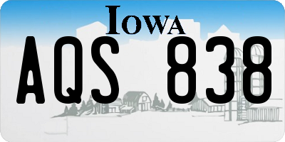 IA license plate AQS838