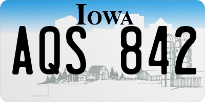 IA license plate AQS842