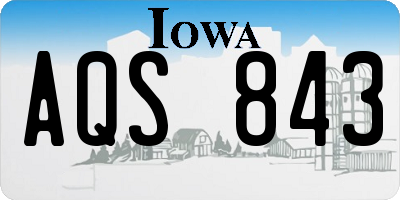 IA license plate AQS843