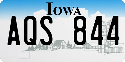 IA license plate AQS844