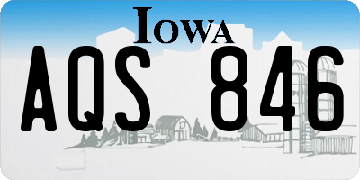 IA license plate AQS846